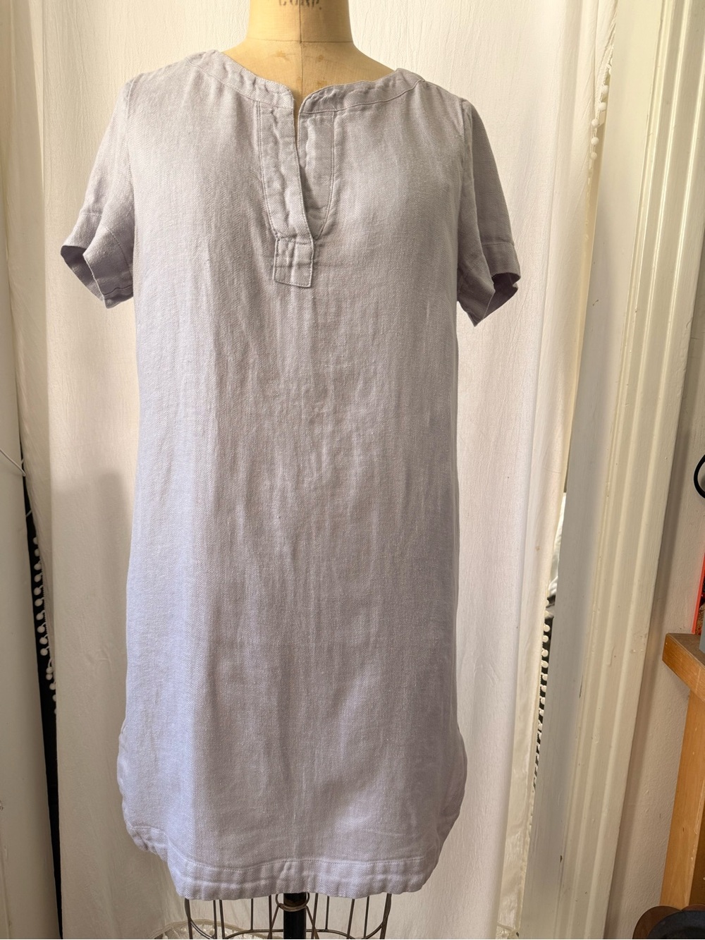 Sigrid Olsen, Herringbone weave Linen Dress sz S